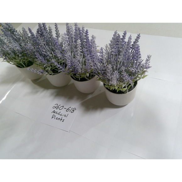 Unbranded Artificial Lavender Plants Set of 4 Purple White Pots Excellent Decor - Picture 4 of 5
